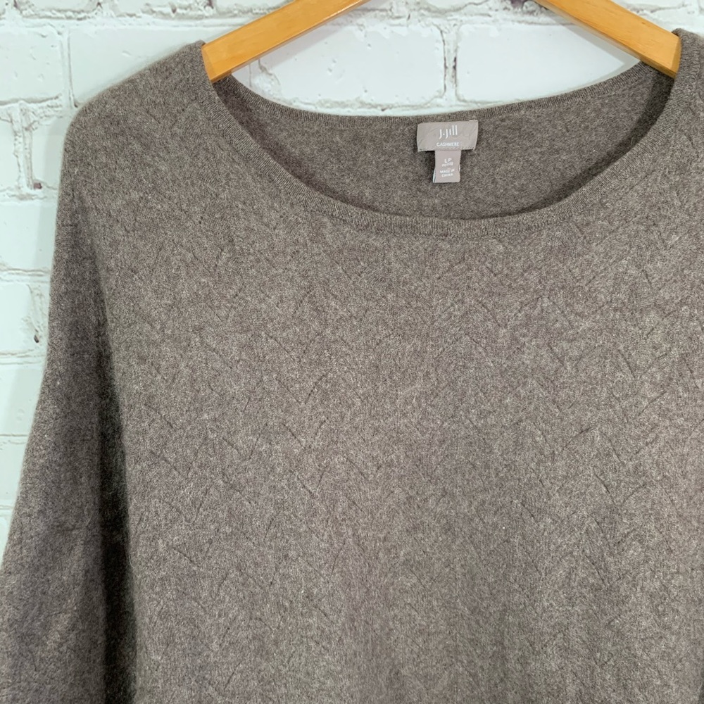 SOLD J. Jill Cashmere Brown Drawstring Sweater - Picture 3 of 6